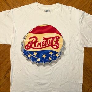 Vintage PEPSI America T-shirt Mens Size XL 90s Promo Advertising Single Stitch